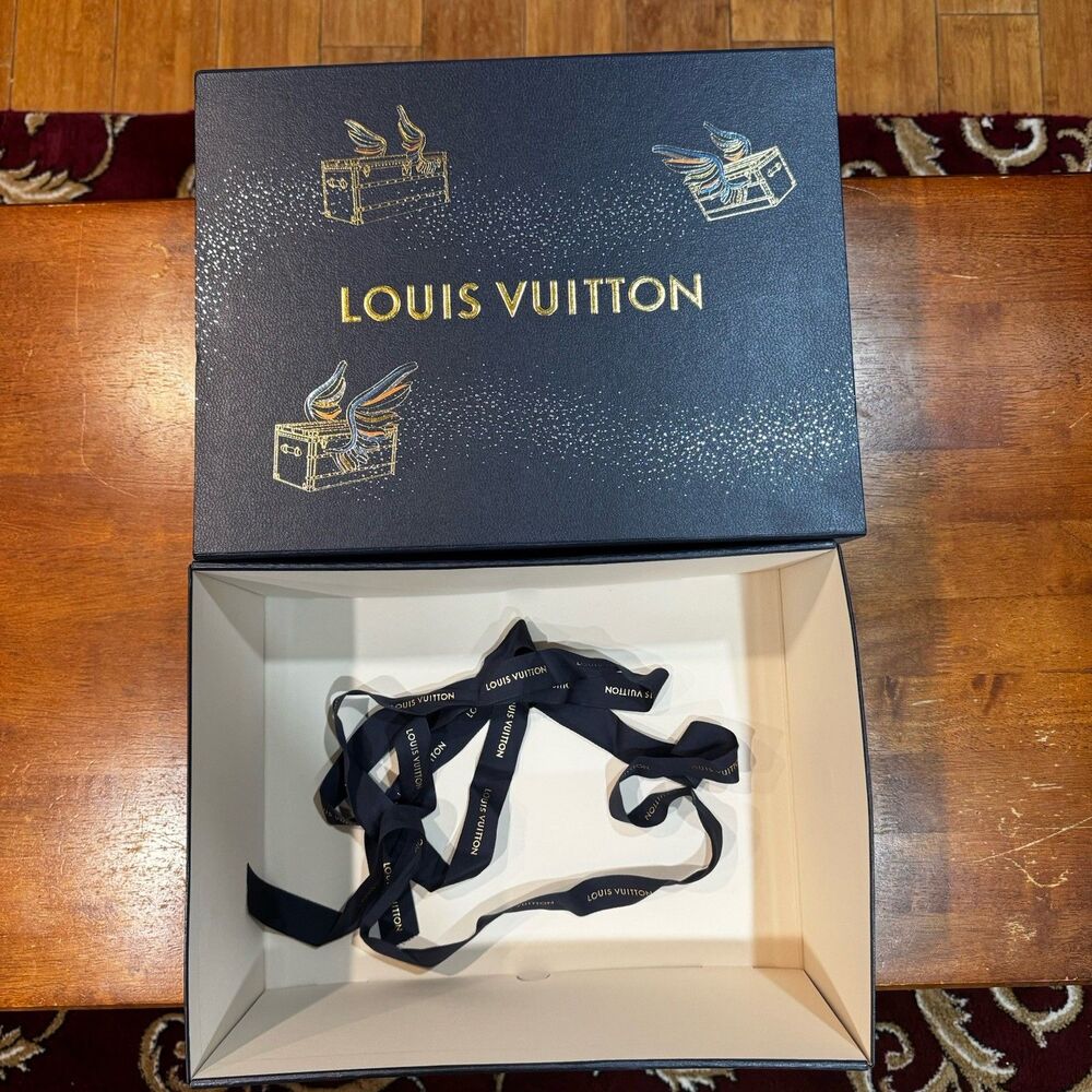 Louis Vuitton Authentic LV Dark Navy Slide Out Empty Box 12x9x5 - Picture 7 of 7